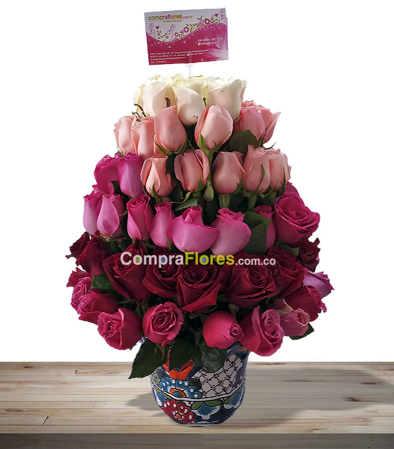 Base mexicana de rosas en cali  x 78 rosas