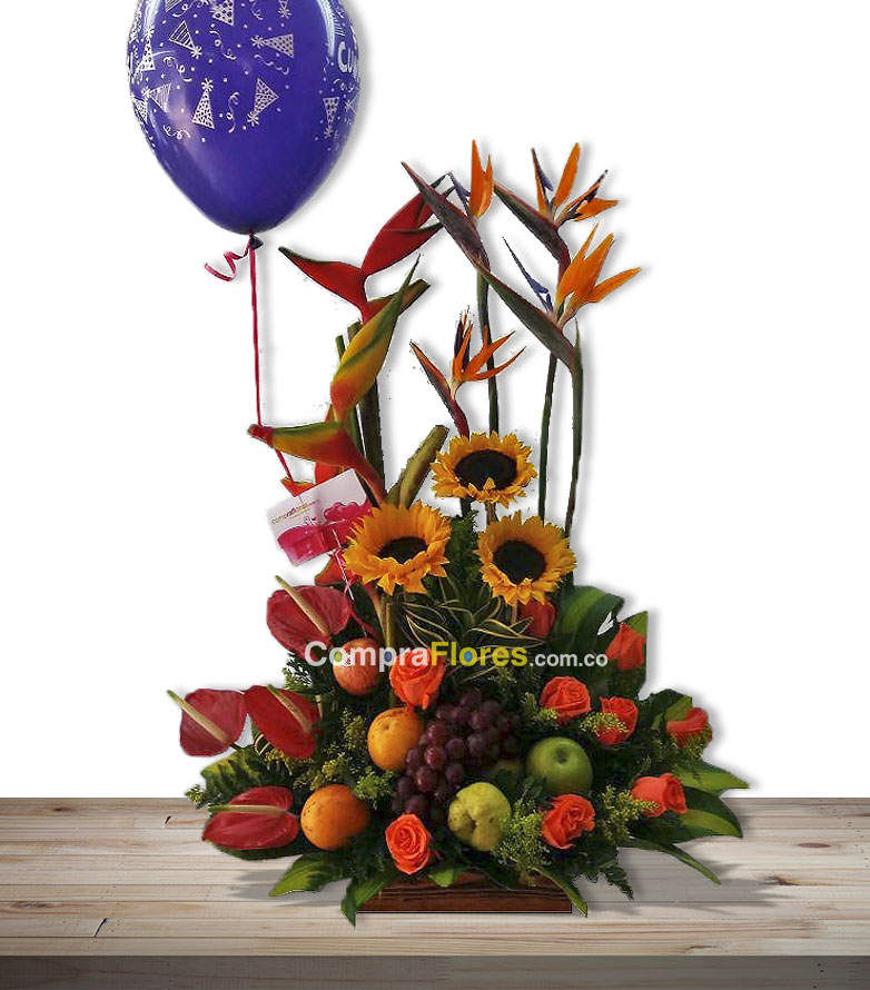 Arreglo Floral frutero, flores para mujeres