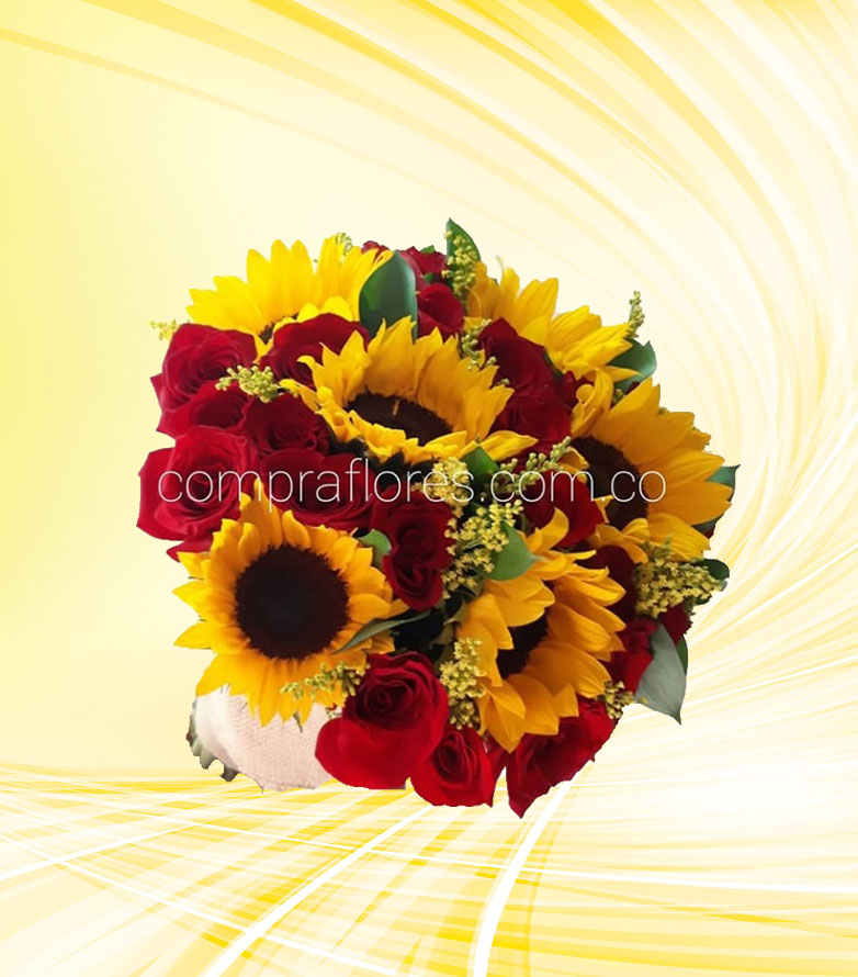 Ramillete de Rosas y Girasoles, 8 de Marzo