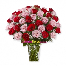 Cristal grande de rosas.