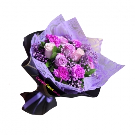 Rosas y Claveles en ramillete